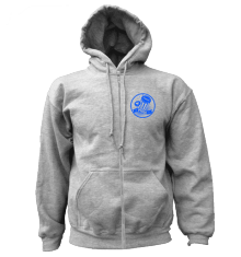 PRIDE LOGO HOOD GREY/BLUE
