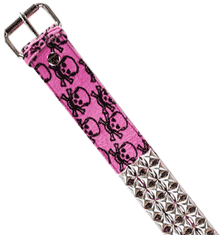 PINK SKULL PYRAMID STUD