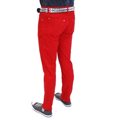 RED STRETCH JEANS