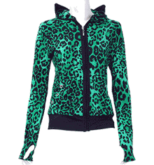 GREEN LEOPARD EAR HOOD